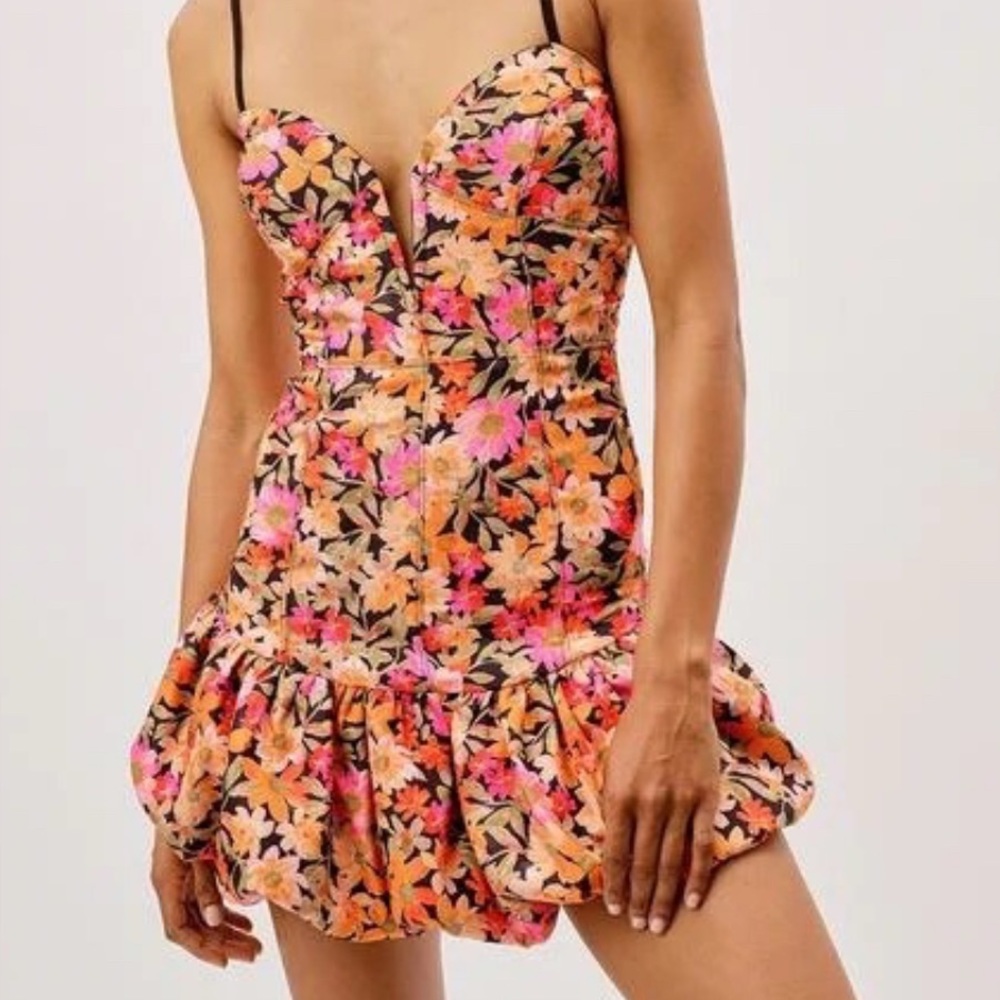 For Love And Lemons Floral Multicolor Dress